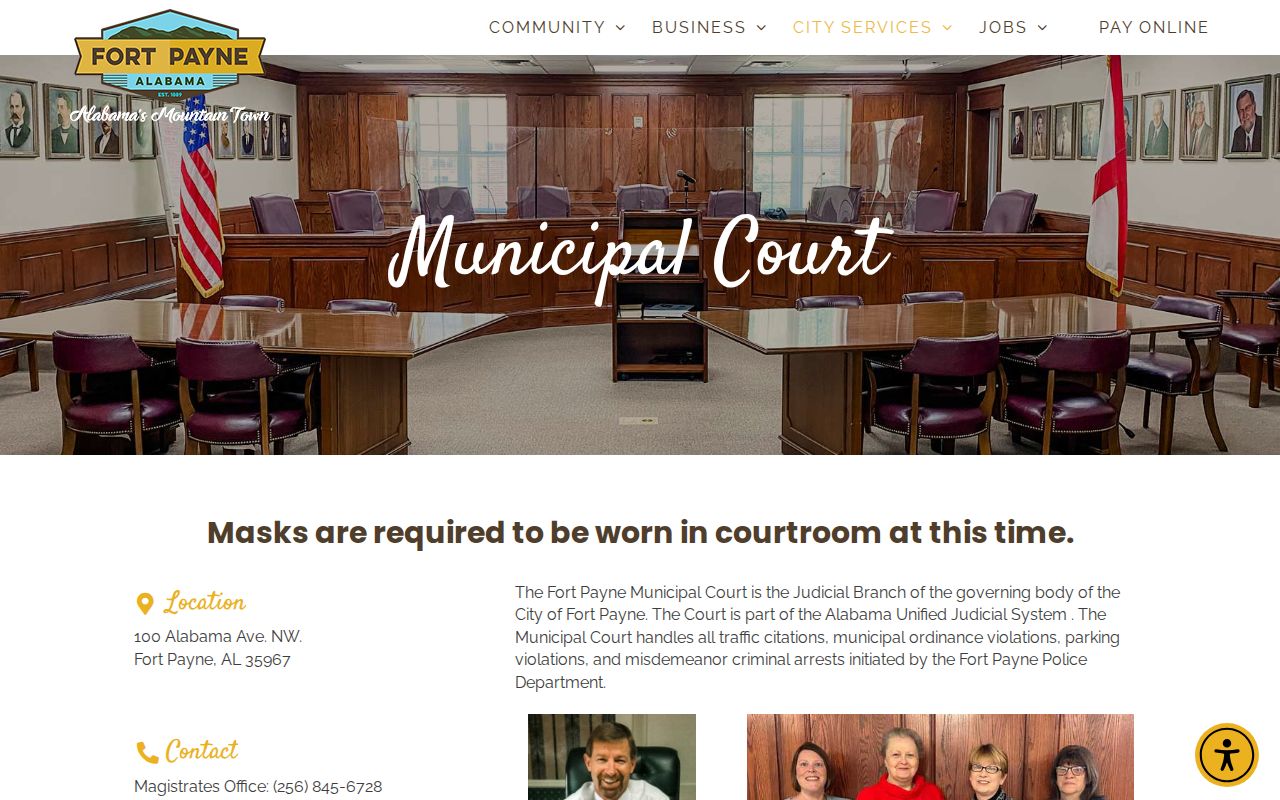 DeKalb County municipal court warrant information from Fort Payne court